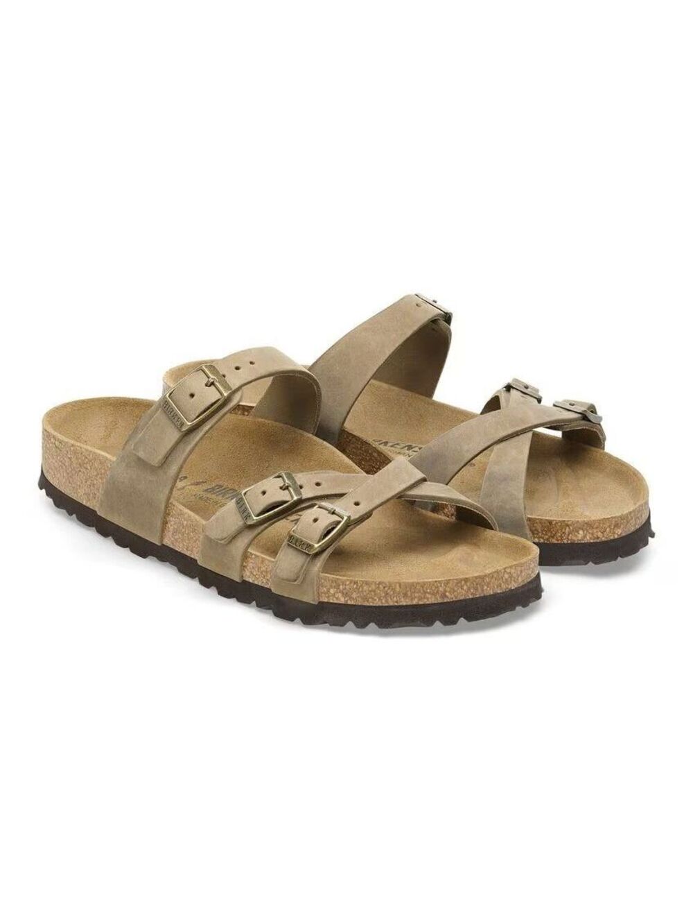 Birkenstock Women's Franca l Footbed Oiled Leather Sandal- Tobacco Size-36 (5)
